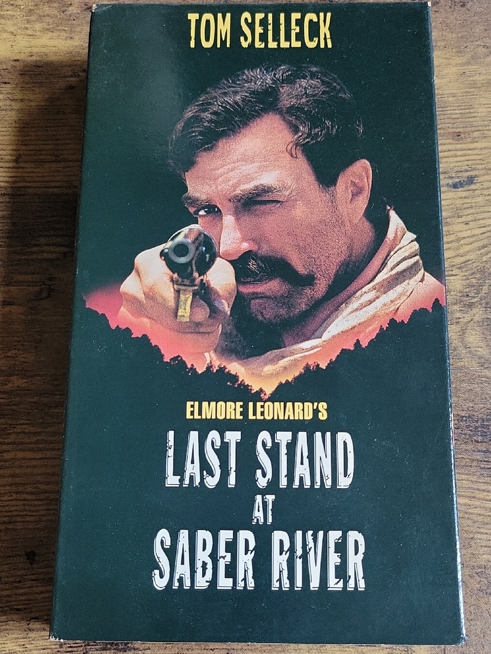 Last Stand at Saber River VHS Featuring Tom Selleck - Dark Green Cover